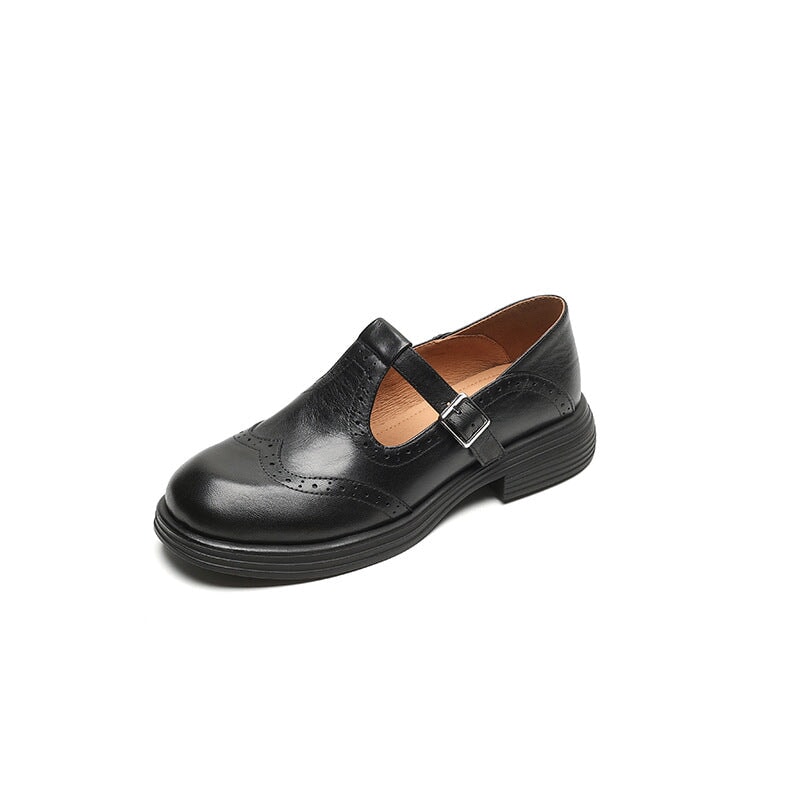 Myra Orthopedic Leather Mary Janes