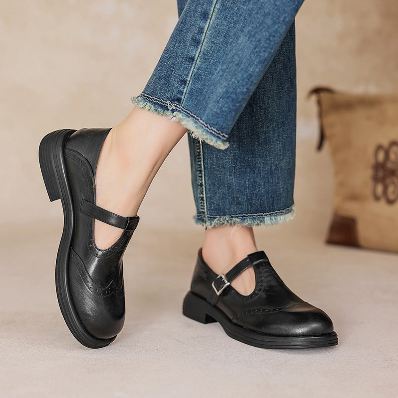 Myra Orthopedic Leather Mary Janes