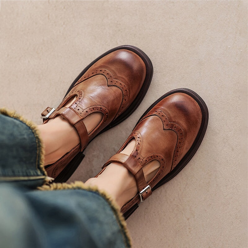 Myra Orthopedic Leather Mary Janes