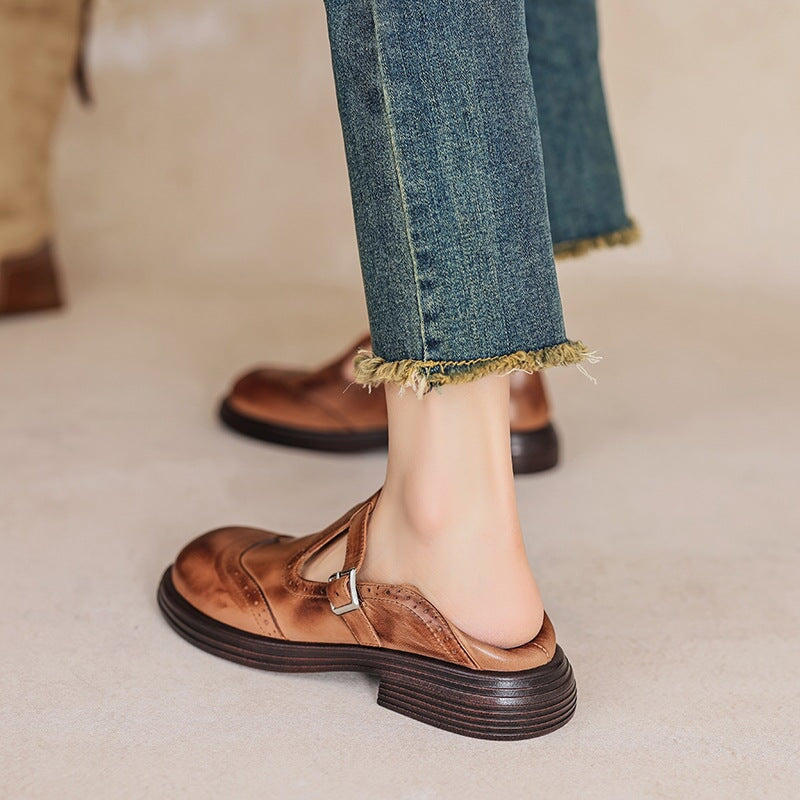 Myra Orthopedic Leather Mary Janes