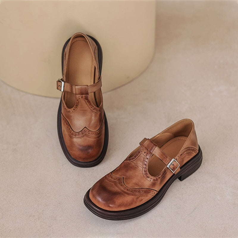 Myra Orthopedic Leather Mary Janes