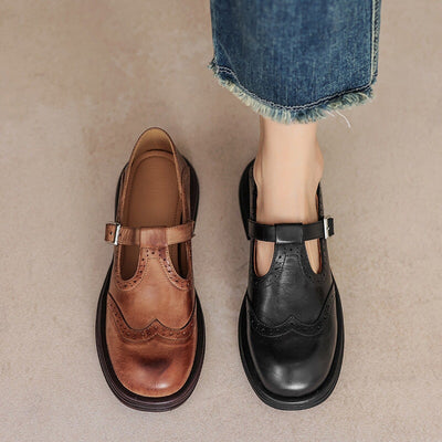 Myra Orthopedic Leather Mary Janes